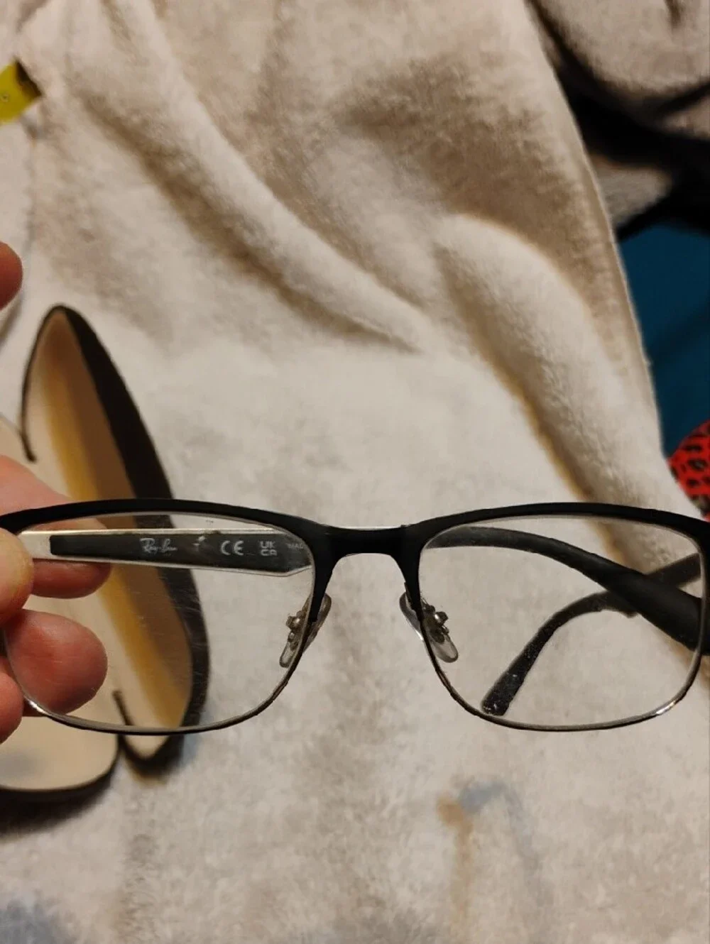 Ray-Ban Matte Black Semi-Rimless Eyeglasses